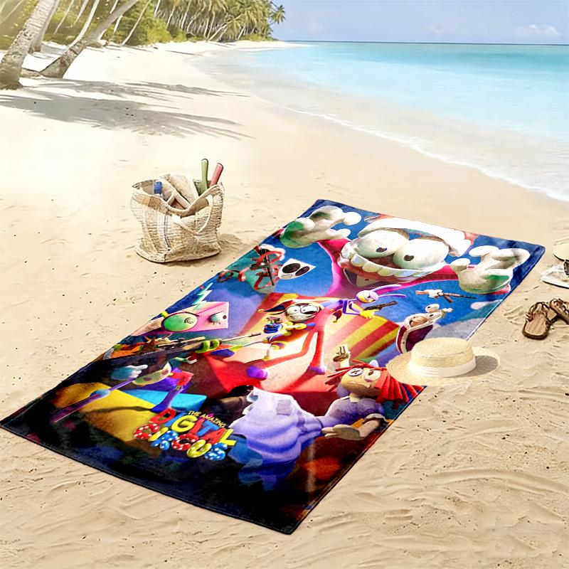 The Amazing Digital Circus Beach Towel, Multi-purpose Beach Towel Perfect for Camping and Beach Vacations