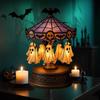 Party Light Up Ghost Carousel Rechargeable Halloween Spooky Carousel Lamp Decorations Floating Ghost Indoor Table Decor 19X1CM