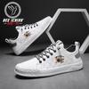 Men's shoes casual soft leather little white shoes four seasons summer breathable leather board shoes lazy shoes