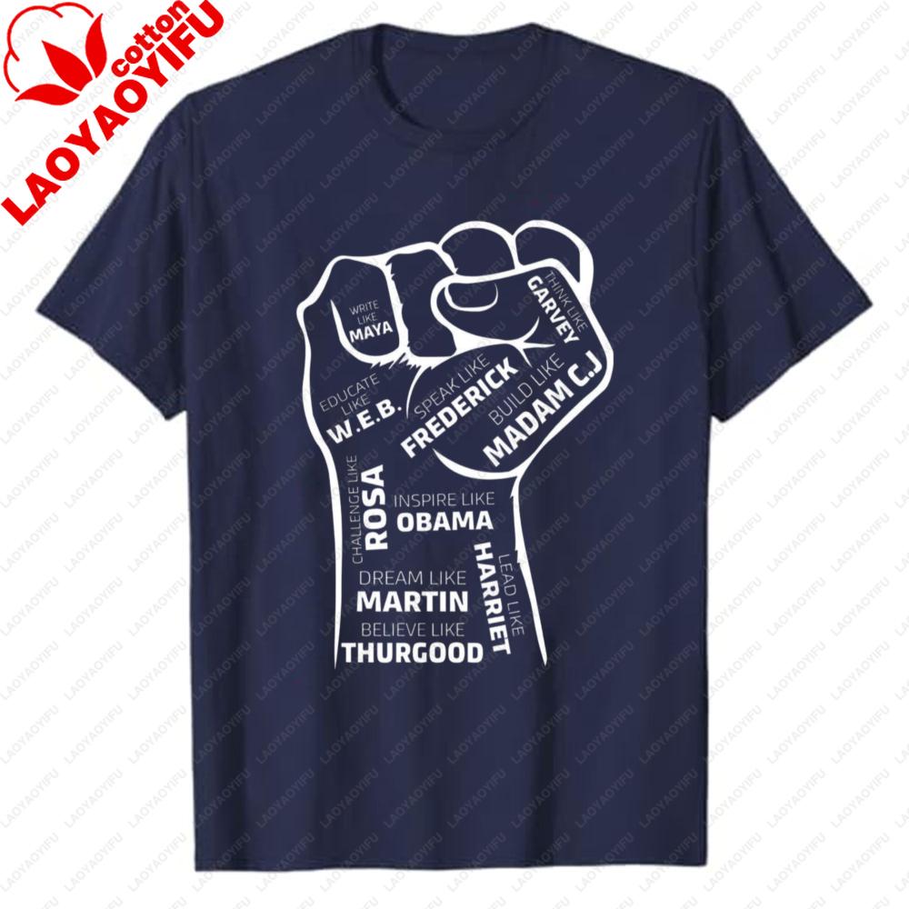 Shop 4 Ever Inspiring Black Leaders  History Civil Rights Fist TShirt Retro Hitchhikers Guide To The Galaxy Graphic Pride Tee S