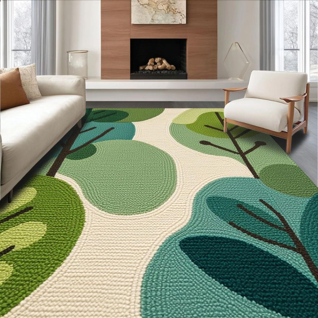 European Classical Butterfly Carpet Living Room Sofa Coffee Table Carpet Dirt Resistant Bedroom Thick Floor Mat