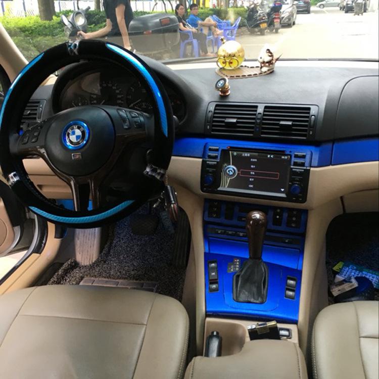 E46 3-Series Carbon Fiber Interior Console Stickers