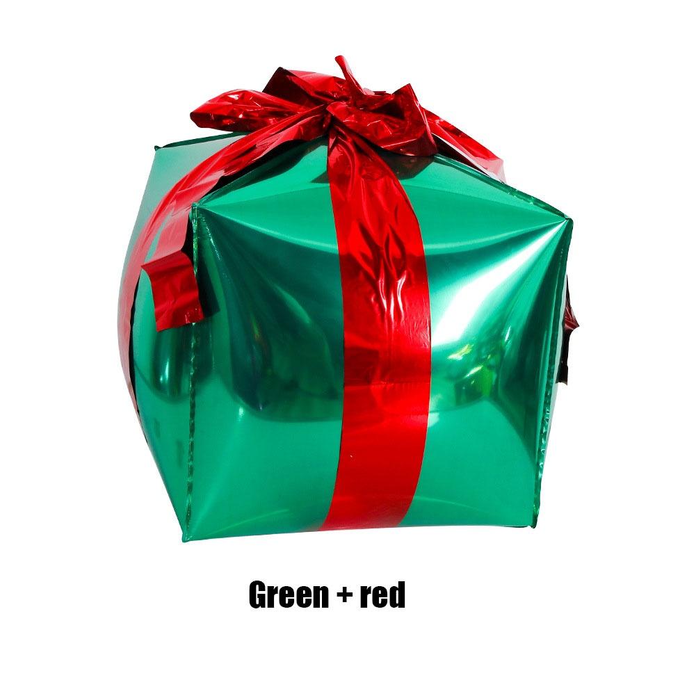 4D Six Sided Gift Box Windmill Cane Shape Aluminum Foil Balloon Birthday Christmas Party Scene Atmosphere Decoration