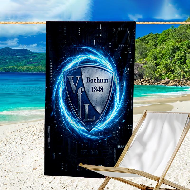 Football Bochum Beach Towel - Soft, Absorbent Microfiber, Lightweight, Ideal for The Beach, Parties, Travel, Camping fan gifts