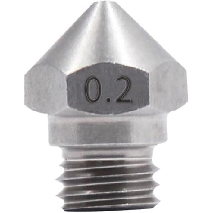 5Pcs MK10 Stainless Steel Nozzle Compatible with 3D Printer Parts 0.2 0.3 0.4 0.5 0.6 0.8 1.0mm 1.75mm Filament M7 Thread Nozzles (Size : 1.75mm