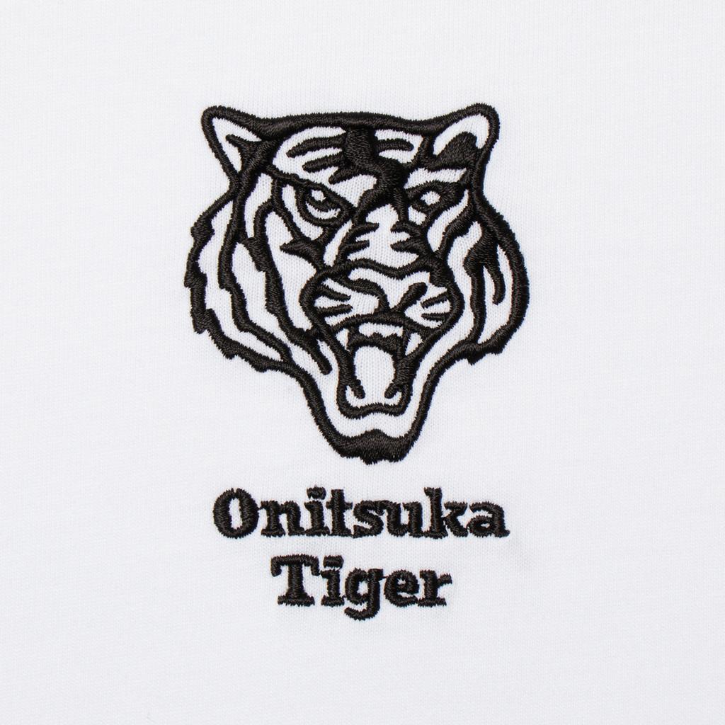 Onitsuka Tiger Logo Embroidered Crew Neck Short Sleeve T-Shirt Unisex Tops White 2183B457-100