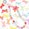20pcs/lot Bow Acrylic Beads Mix Color Loose Charm Bead for Jewelry Making Accessories DIY Earrings Keychain Beaded Material
