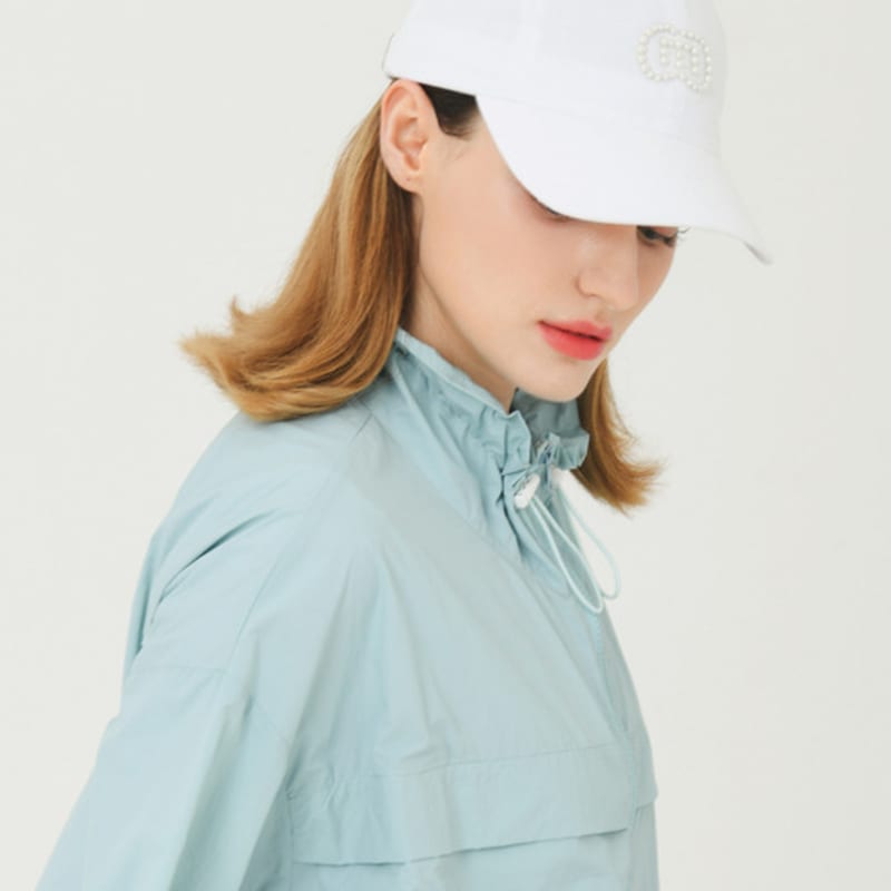 DOYOUKNOWMC ALL SEASON Pearl Stud Symbol Logo Soft Type White Ball Cap