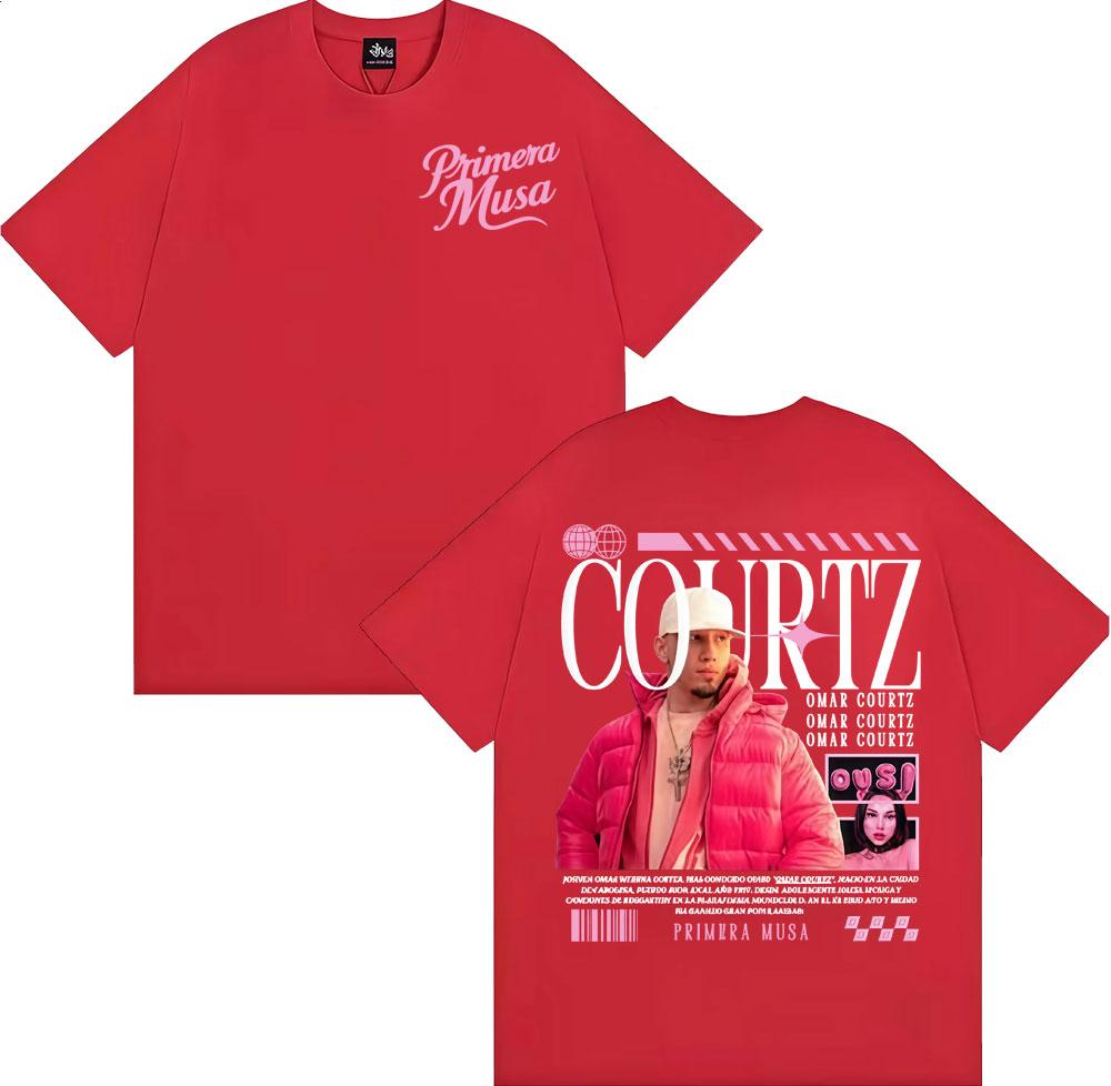 Rapper Omar Courtz Primera Musa Tour Tshirt Unisex Women Clothing Hip Hop Vintage Tee Shirt Casual High Quality Cotton Tshirt Tops