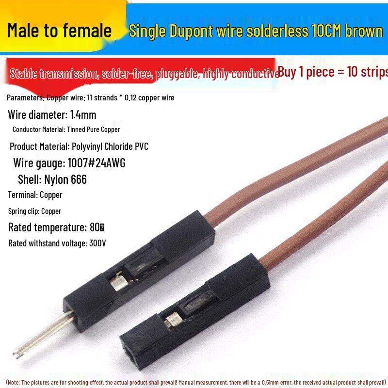 10/20/30CM Dupont Jumper Wires: Female to Female, Male to Female, Male to Male Pin Header Leads