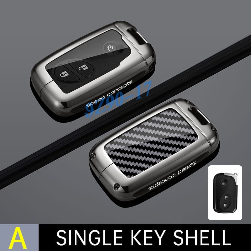 For Lexus Is Es Ls Gs Rx Gx Lx Ct Hs 200 250 300 300H 350 350H 450 Metal Carbon Fiber Car Key Fob Case Cover Keychain