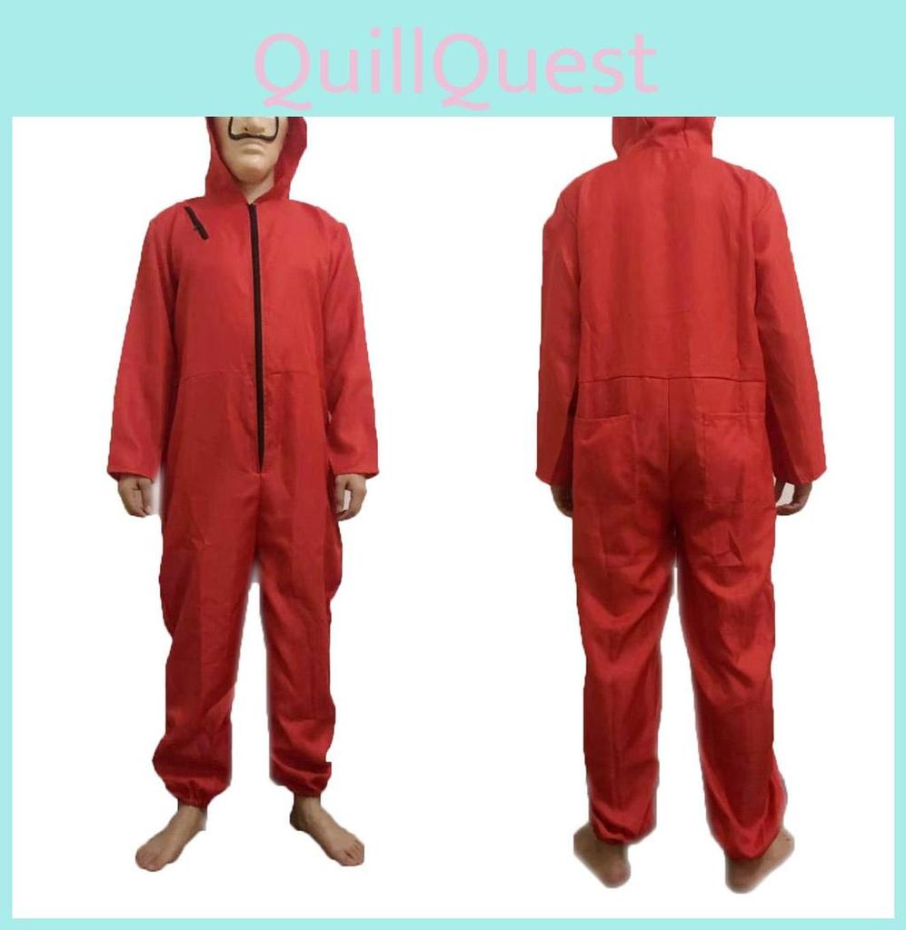 Lightweight Salvador Dali Money Heist La Casa De Papel Costume And Mask Set
