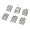 Set aus 6 Anhängern mit antikem Silber-Tarot: DIY Legierungs-Schmuckzubehör für Armbänder und Halsketten