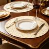 Retro Floral Placemat Cotton Linen Round Rectangular Placemat Heat Insulation Table Mat for Home Farmhouse Dining Table Protection Decoration