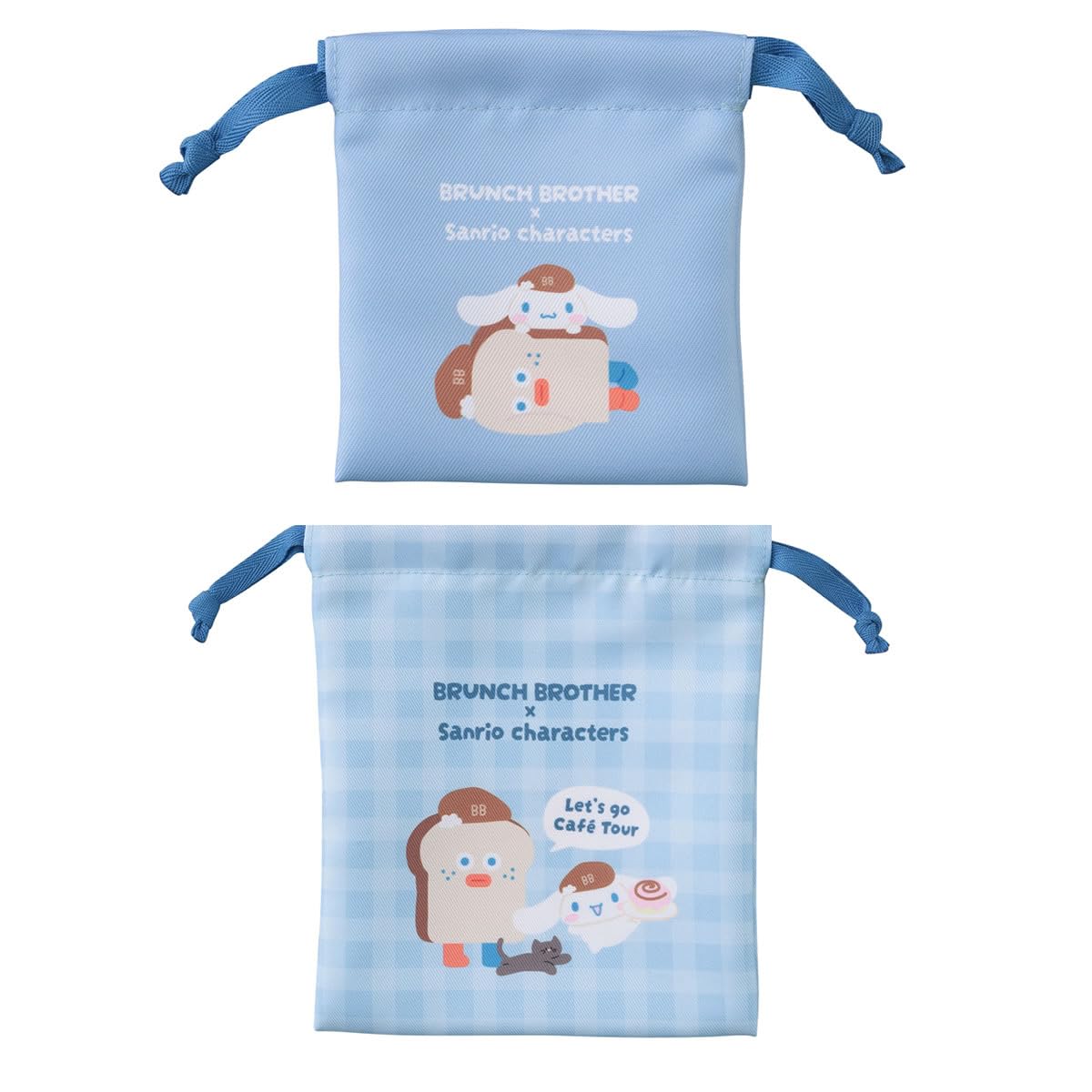 Drawstring pouch set of Branch Brother x Sanrio Characters Marks Toast x Cinnamoroll 2 BRM-PO08-A