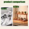 Desktop Storage Rack Durable Construction Strong Load-bearing Multipurpose Wood Tabletop Stand Storage Shelf