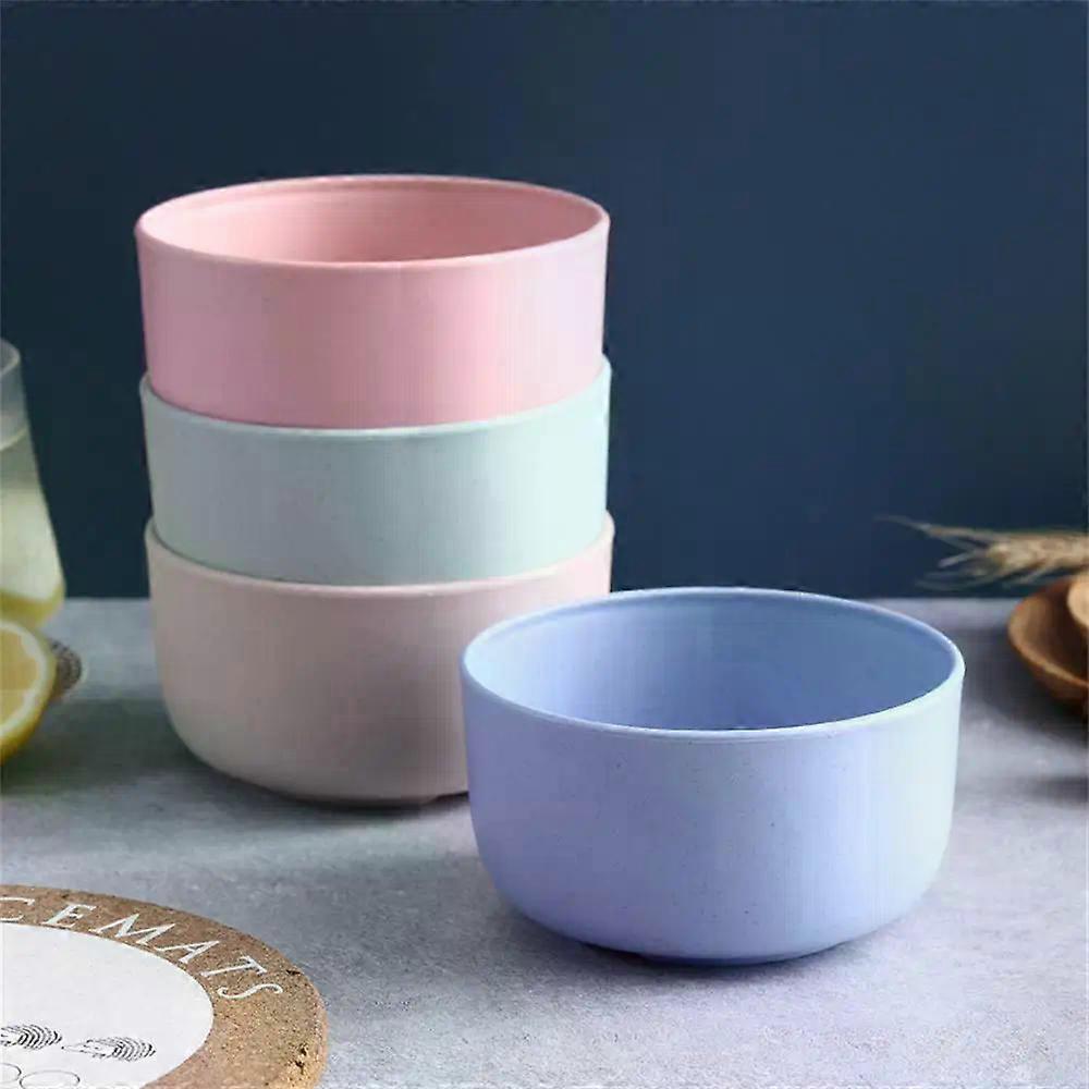 Wheat Straw Salad Bowls Unbreakable Mixing Bowls Reusable Dishwasher Microwave Safe Soup Bowls for Home Kitchen 4Colors Optional