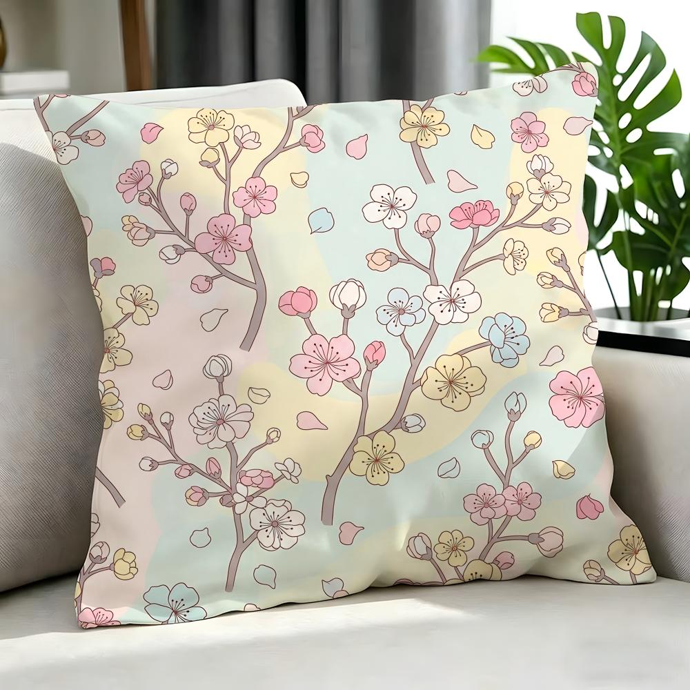 flower Plum Blossom Cushion Cover Cushion Cover Set Pcs x x x Pillowcase Decorative Sofa Home Decor