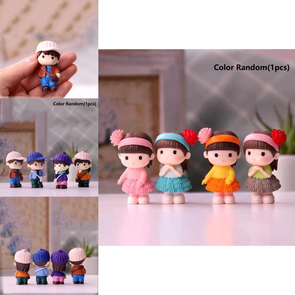 Adorables Mini Figurines de Couple Pour un Charmant Décor de Jardin Féerique ou de Maison de Poupée