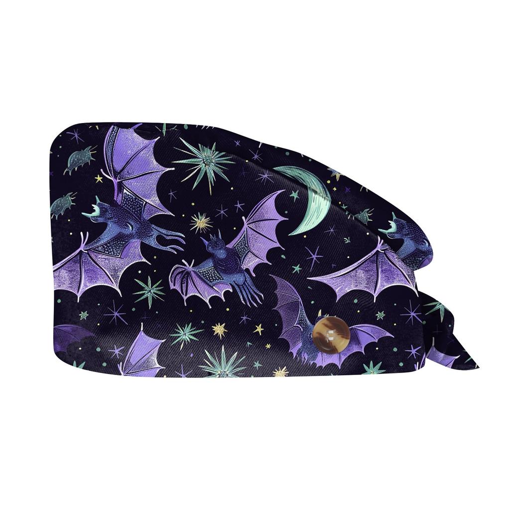 Fashion Halloween Print Work Hat Casual Wash Hat Bag Cap