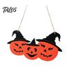 Halloween Ornament for Window Welcome Door Hanging Sign, 3D Layered Pumpkin Skull Spider Plaque, Theme Sign Wooden Front Porch Wall Decor Home