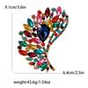 Luxury Rhinestone Crystal Leafs Brooches for Women Unisex Creativity Pins Banquets Party Backpack Gifts Jewelry Accessories