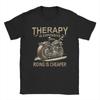 Cool Lover Graphic Rider Men Therapy Motorcycle Lovers TShirts for Men Vintage 100 Cotton Tee Shirt Crewneck Short Sleeve Tees