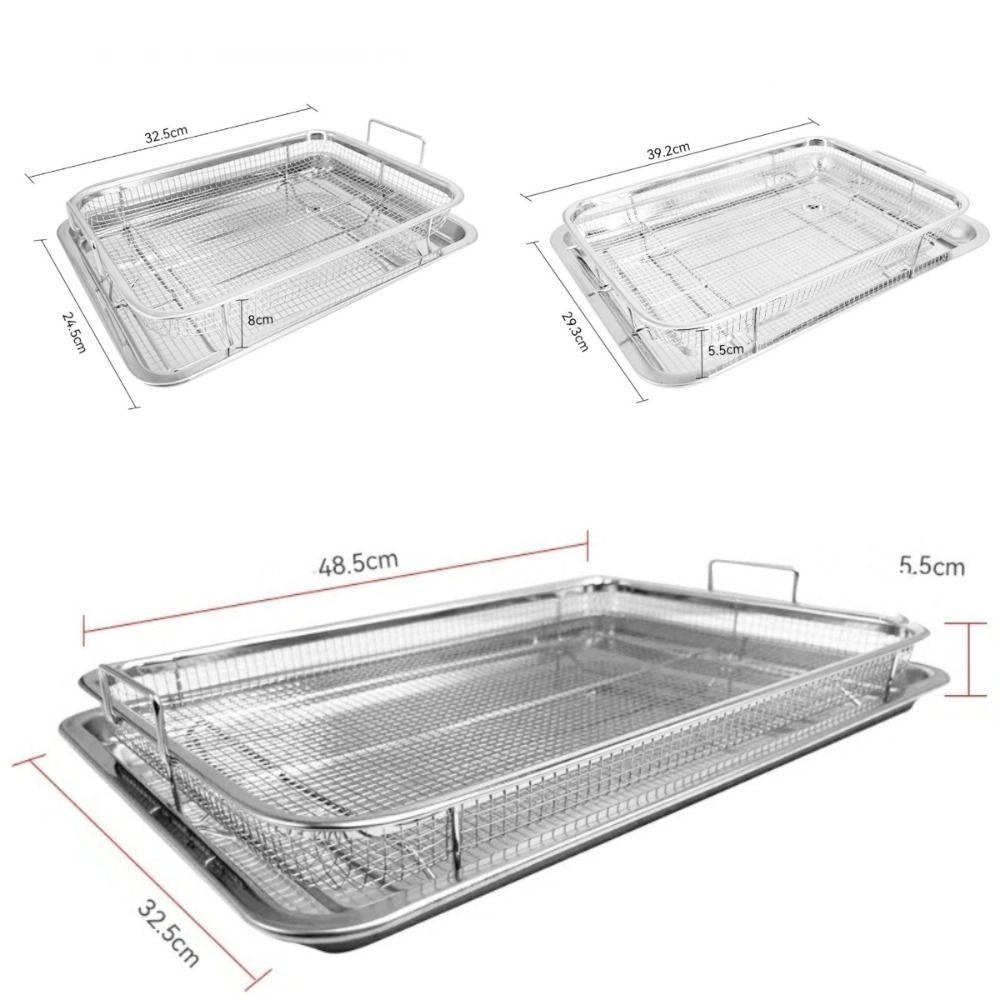 Oven Baking Tray Barbecue Plate Non-Stick Roasting Pan Rack Set  Kitchen Tools