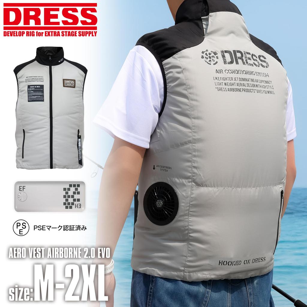 Dress AIRBONE EVO 2XL Aero Vest with Summer Fishing Vest Set for Men and Women 2.0 Fan,