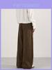 American Vintage Casual Pants With Solid Color For Men And Women