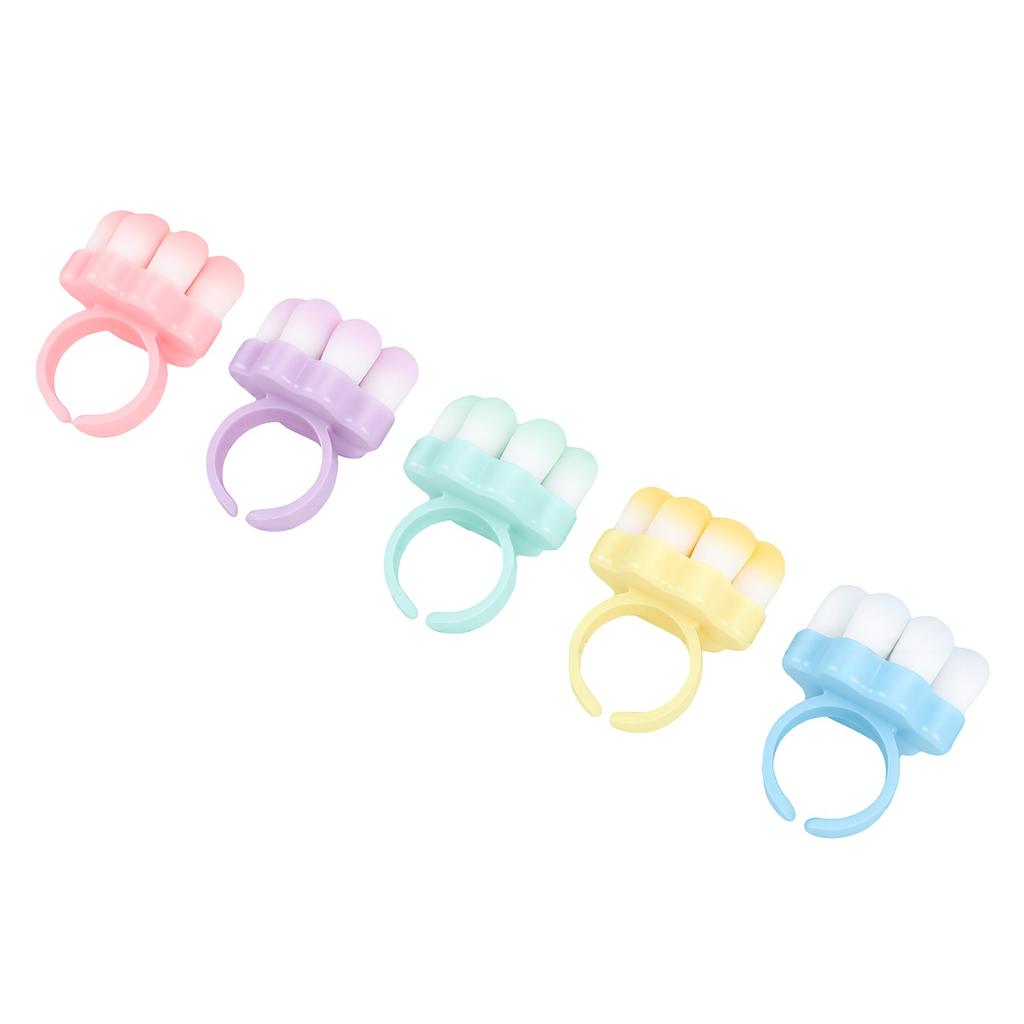 Cat Paw Nail Brush Soft Dense Cute Lightweight Open Ring Nail Brush for Salon Home Use 5pcs