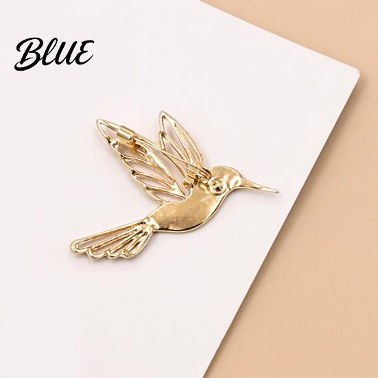 Vintage Alloy Brooch Bling Rhinestone Hummingbird Brooch  Hollow Flying Bird Jewelry Pin  Accessory for Coats Scarves Dresses Shirts Lapel Pin