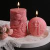 Cylindrical Mold Embossed Candle Mold Silicone Mold Round For Proposal Wedding Crafts
