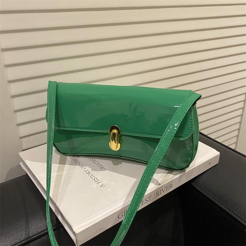 

Niche high-end baguette bag 2 spring and summer new versatile underarm bag simple shoulder women s bag зелений