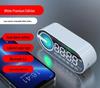 Mini Mirror Alarm Clock Bluetooth Speaker with TF Slot, Colorful Lights, Heavy Bass, FM, Portable Gift Speaker.