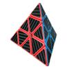 3x3 Carbon Fiber Sticker 3layers Pyramid Magic Cube Puzzle Toy Children Kids Educational Gift Toy
