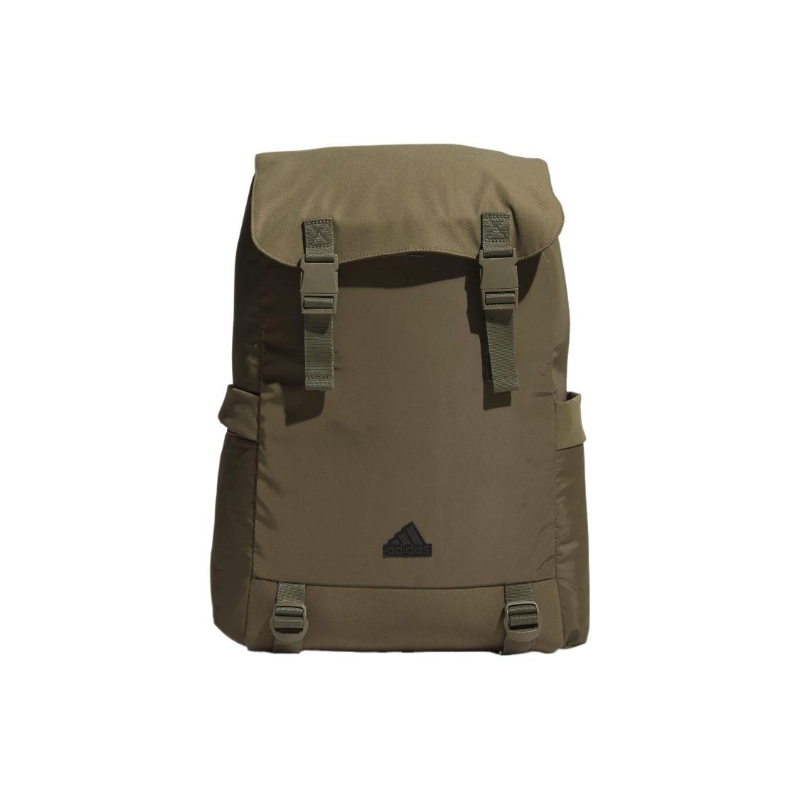 Adidas Recycled Polyester Plain Woven Fabric Backpack Regular Unisex Green One Size зелёный