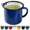 Tragbarer Reisebecher Retro Emaille Kaffeetasse, 360ml Vintage Bunte Teetasse, Heimküchenzubehör Nostalgischer Stil Trinkgeschirr für Büro Und