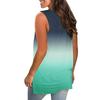 Women's Summer Casual V-Neck Gradient Printed Sleeveless Loose T-Shirt Tank Tops