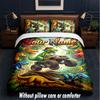 Monster Truck Theme Custom Text Or Name 3Pcs Bedding Set,1 Flat Sheet & 2 Pillowcases Personalized Home Bedding