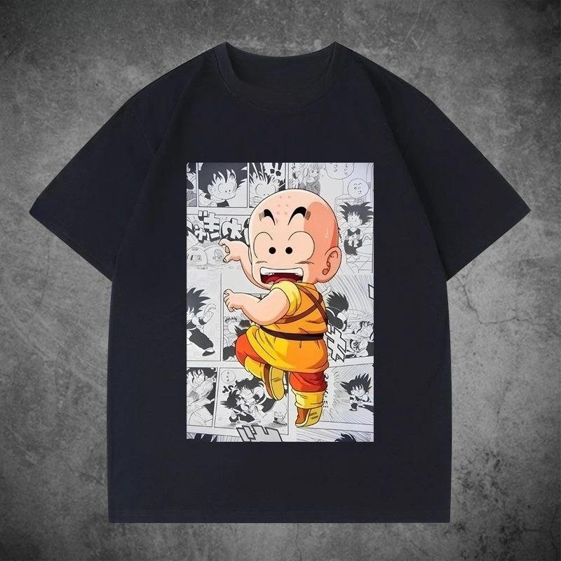 2026 Dragon Ball Comic Style T-Shirt Goku Krillin Dragon Ball Graphic Tee Unisex Cotton Short Sleeve Streetwear Hip Hop Tops 4XL