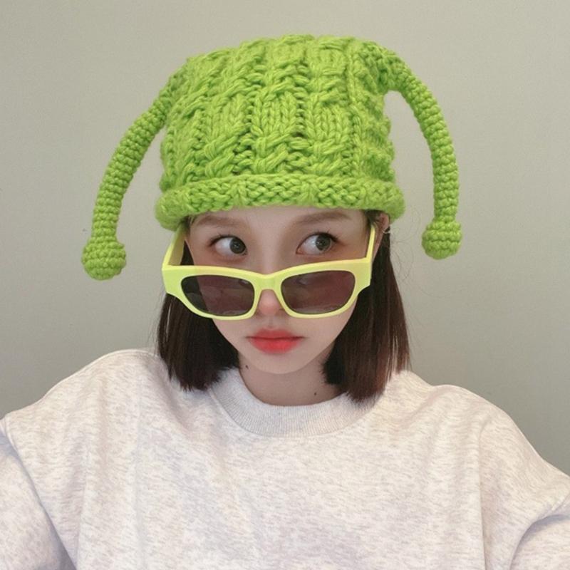 Solid Color Knit Hat Warm Winter Soft Knitted Hat Birthday Present for Unisex