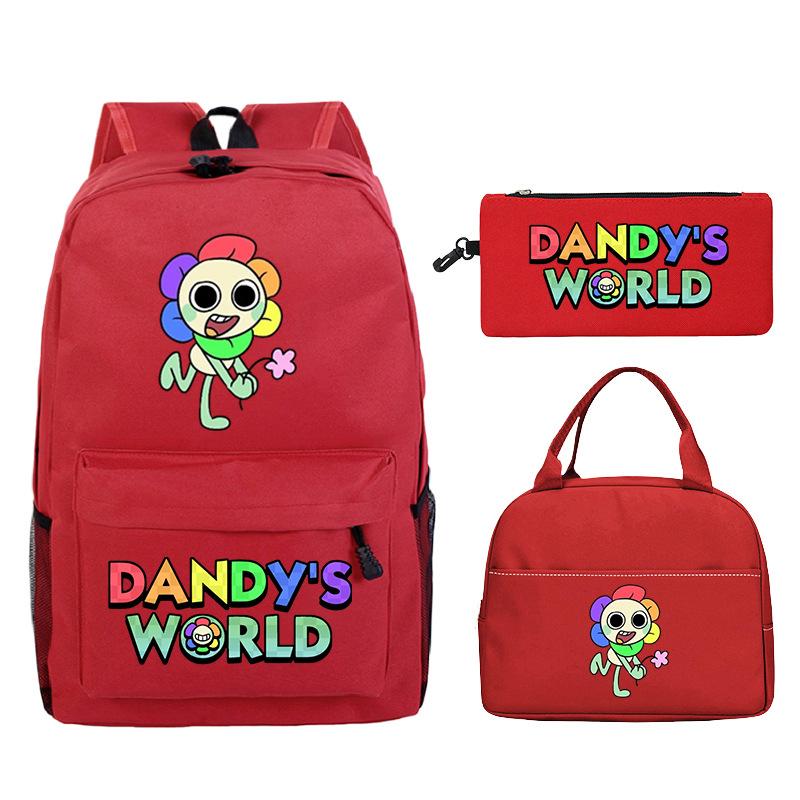 New Dandy's world game merchandise personalized printing primary and secondary school schoolbag three-piece set