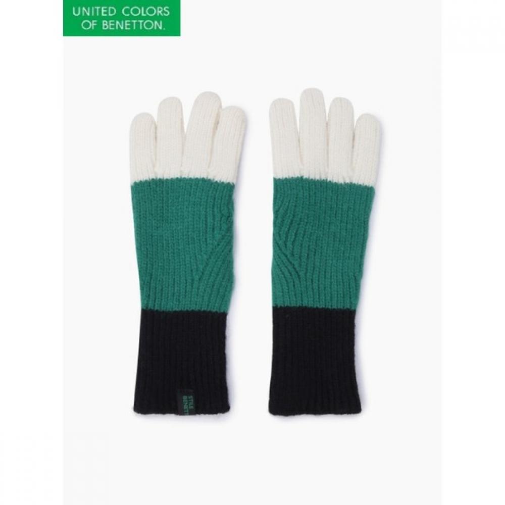 

Benetton Tricolor Fingerhole Knit Gloves Bcmfa4461 IV/OS