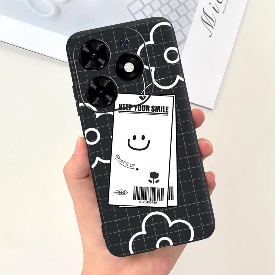 For Tecno Spark Go 2024 Case Cute Flower Love Pattern Candy Color Soft Silicon Slim Phone Back Cover For Spark Go (2024) BG6