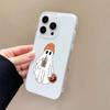 Halloween White Background IMD Mobile Phone Case for Apple 17PRO Internet Celebrity Fashion IMD Mobile Phone Case