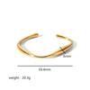 Geometric Star Stainless Steel Bracelet With 18k Gold Plating For Fashionable Women