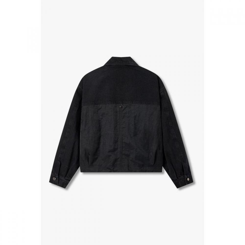VOV Women Woven Mix Denim Zip Up Jacket 7156210001