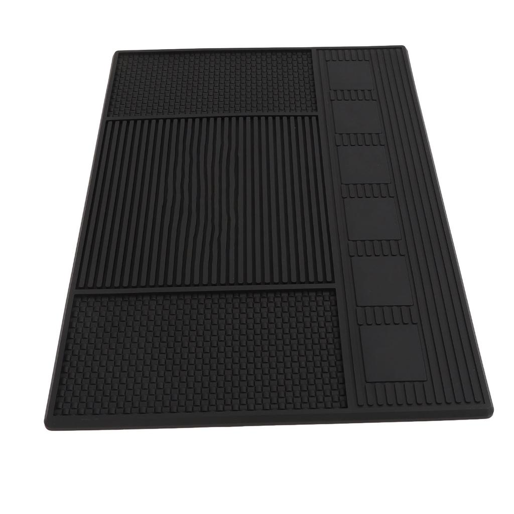 Barber Tool Organizer Mat Prevent Slip Silicone Hair Tool Mat Work Station Pad for Salon Barbershop
