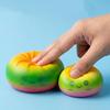Gradient Cartoon Steamed Bun Toy Slow Rebound Stretchy Simulated Dumpling Squeeze Toy Portable Smiling Bun Hand Exercise Relaxation
